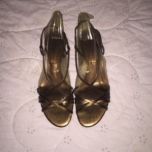 Bronze low heels